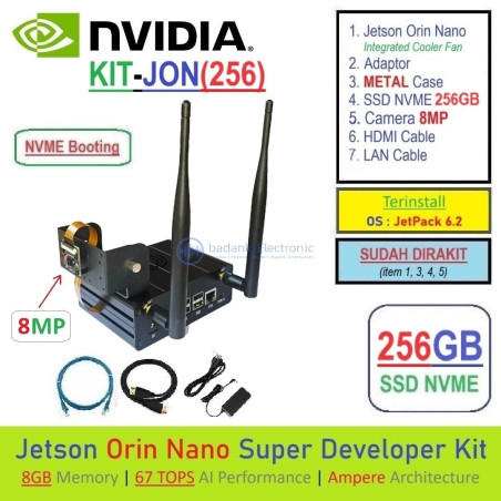 KIT-JON(256)  Edge AI PC NVIDIA Jetson Orin Nano SUPER Developer Kit 8GB RAM 67-TOPS 25W with SSD NVMe 256GB